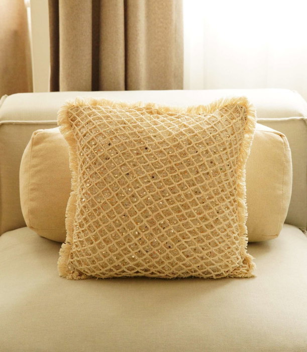 Aberto Design Funda de Cojín Beige 43 x 43 cm KET007 Aberto Design Funda de Cojín Beige 43 x 43 cm KET007